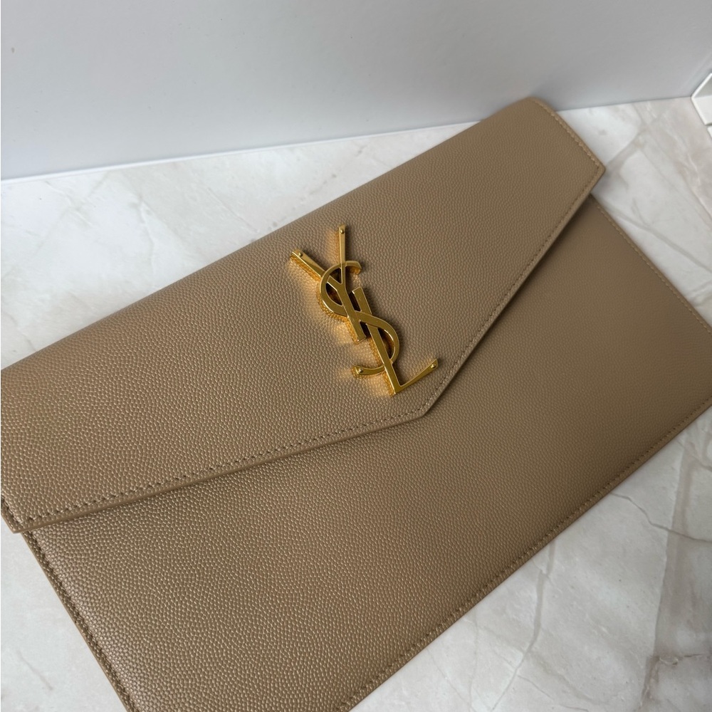Yves Saint Laurent Tan Clutch